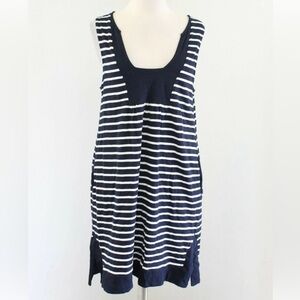 J CREW blue striped sleeveless dress size S